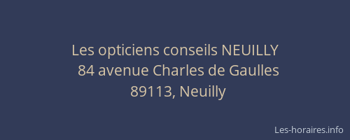 Les opticiens conseils NEUILLY