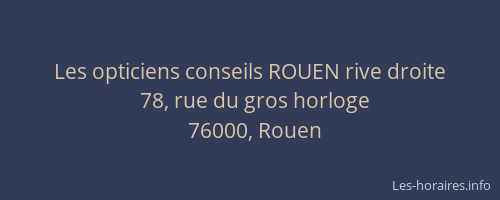 Les opticiens conseils ROUEN rive droite