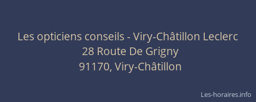Les opticiens conseils - Viry-Châtillon Leclerc