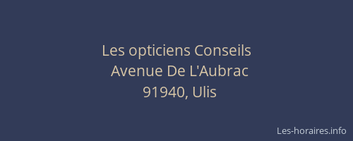 Les opticiens Conseils