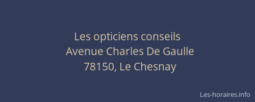 Les opticiens conseils