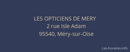 LES OPTICIENS DE MERY