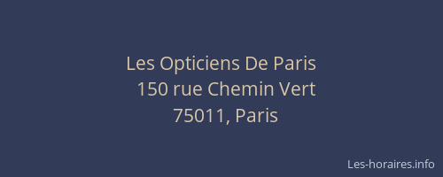 Les Opticiens De Paris