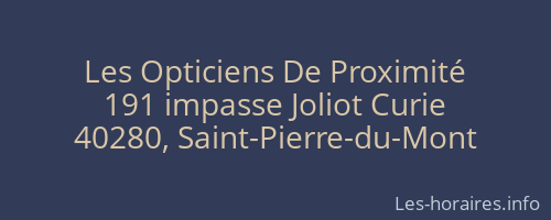 Les Opticiens De Proximité
