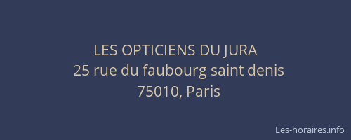 LES OPTICIENS DU JURA