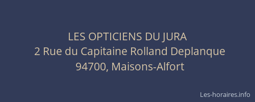 LES OPTICIENS DU JURA