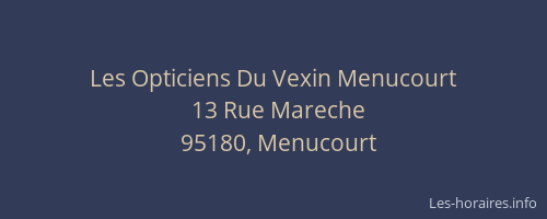 Les Opticiens Du Vexin Menucourt