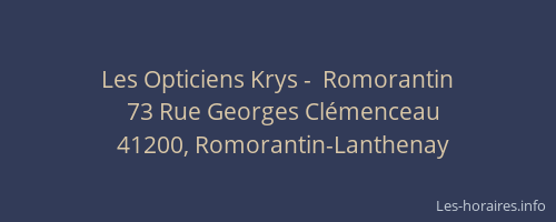 Les Opticiens Krys -  Romorantin