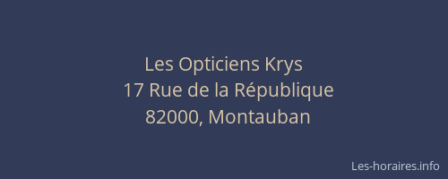 Les Opticiens Krys