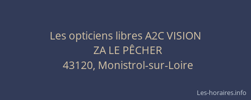 Les opticiens libres A2C VISION