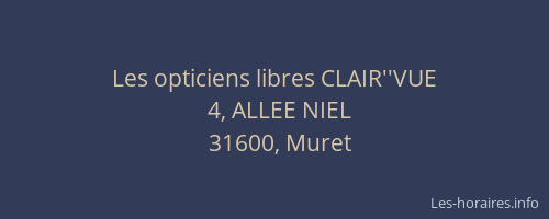 Les opticiens libres CLAIR''VUE
