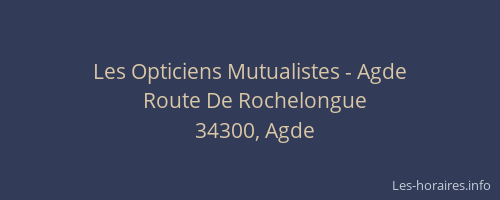 Les Opticiens Mutualistes - Agde