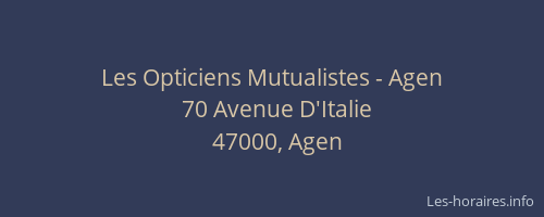 Les Opticiens Mutualistes - Agen