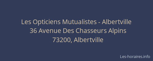 Les Opticiens Mutualistes - Albertville