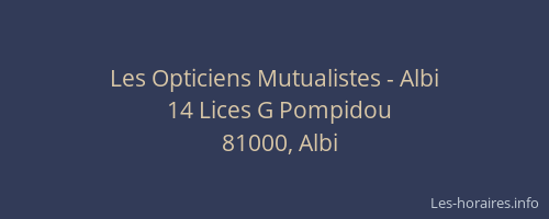 Les Opticiens Mutualistes - Albi