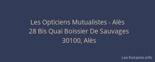 Les Opticiens Mutualistes - Al&egrave;s