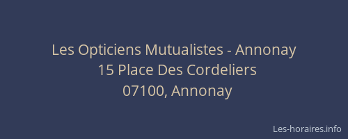 Les Opticiens Mutualistes - Annonay