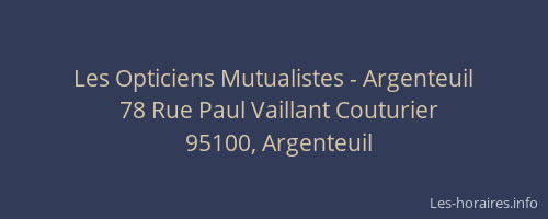 Les Opticiens Mutualistes - Argenteuil