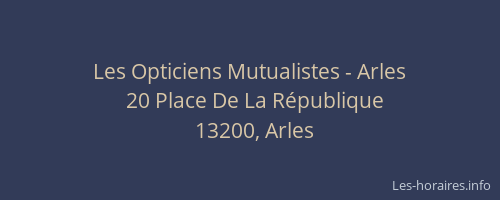 Les Opticiens Mutualistes - Arles