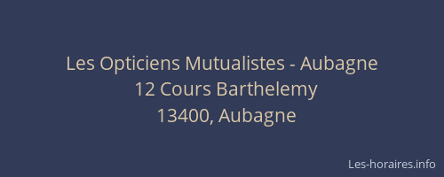 Les Opticiens Mutualistes - Aubagne