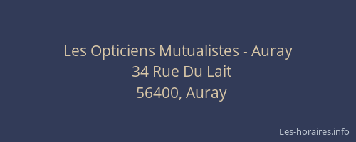 Les Opticiens Mutualistes - Auray