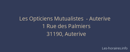 Les Opticiens Mutualistes  - Auterive