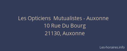 Les Opticiens  Mutualistes - Auxonne