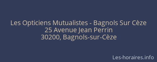 Les Opticiens Mutualistes - Bagnols Sur Cèze