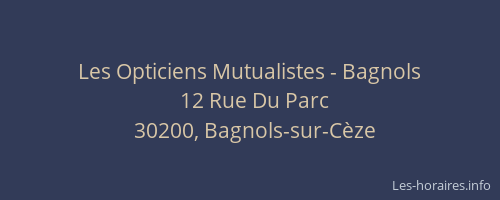 Les Opticiens Mutualistes - Bagnols
