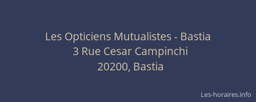 Les Opticiens Mutualistes - Bastia