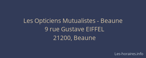 Les Opticiens Mutualistes - Beaune