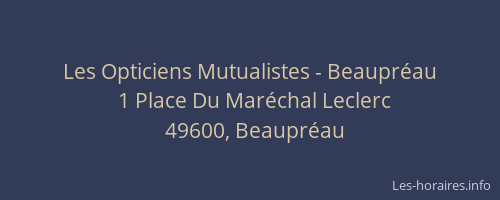 Les Opticiens Mutualistes - Beaupréau