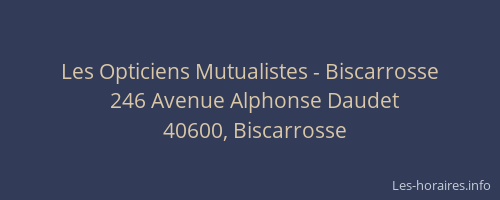 Les Opticiens Mutualistes - Biscarrosse