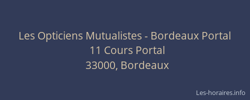 Les Opticiens Mutualistes - Bordeaux Portal