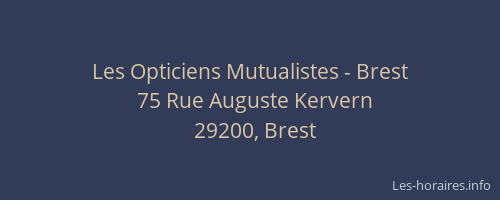 Les Opticiens Mutualistes - Brest