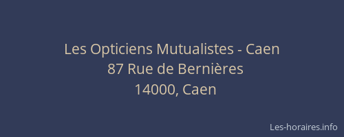 Les Opticiens Mutualistes - Caen