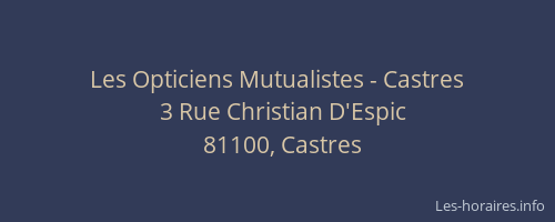 Les Opticiens Mutualistes - Castres
