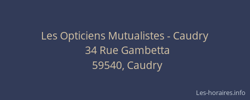 Les Opticiens Mutualistes - Caudry