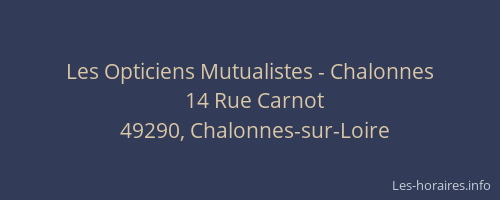 Les Opticiens Mutualistes - Chalonnes