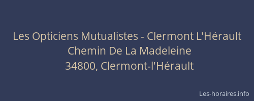 Les Opticiens Mutualistes - Clermont L'Hérault