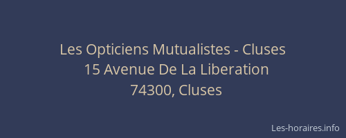 Les Opticiens Mutualistes - Cluses