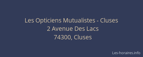 Les Opticiens Mutualistes - Cluses