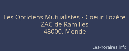 Les Opticiens Mutualistes - Coeur Lozère