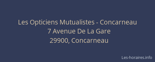 Les Opticiens Mutualistes - Concarneau