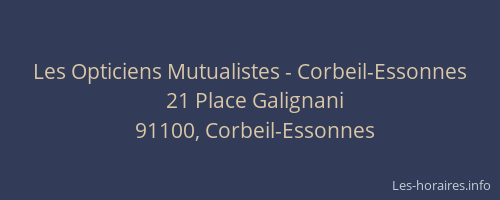 Les Opticiens Mutualistes - Corbeil-Essonnes