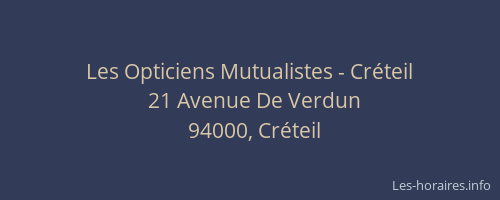 Les Opticiens Mutualistes - Créteil
