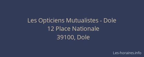 Les Opticiens Mutualistes - Dole