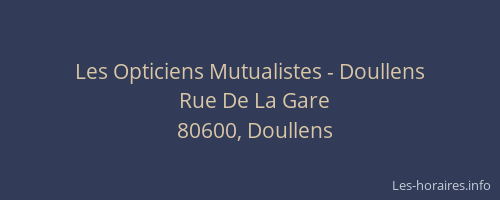 Les Opticiens Mutualistes - Doullens