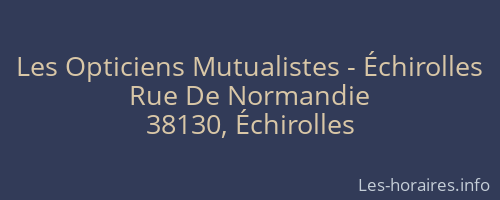 Les Opticiens Mutualistes - Échirolles