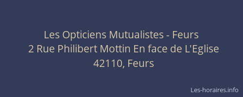 Les Opticiens Mutualistes - Feurs